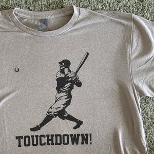 Next Level T-Shirt - baseball/football, adult L
Color: off white Condition: Good